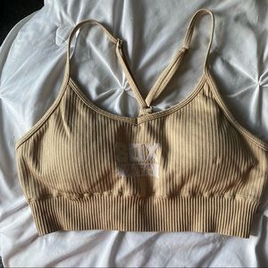 Sarah’s Day X WFA Coffee Date Seamless Sports Bra Color Sand